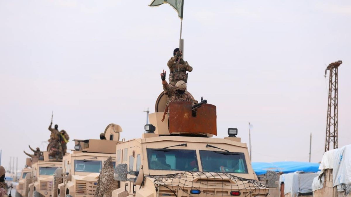 آليات عسكرية تابعة لوحدات حماية الشعب - 14 شباط 2024 (المركز الإعلامي لوحدات حماية الشعب)