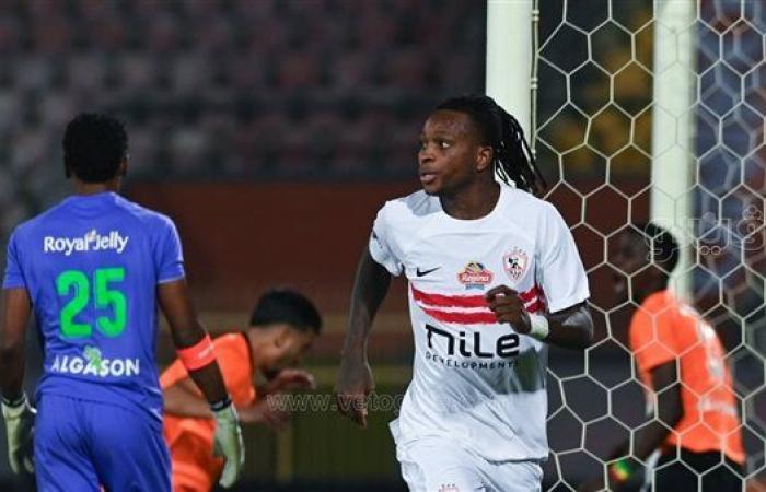 الدوري المصري، شيكو بانزا يتقدم بهدف الزمالك الأول أمام البنك الأهلي