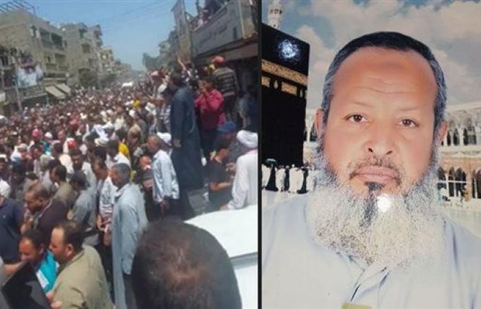 جنازة مهيبة للشيخ أشرف عبد الفضيل ضحية إخوته في بني سويف (صور)