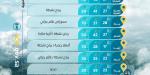 حالة الطقس: أمطار رعدية وبَرَد على مرتفعات 4 مناطق ورياح مثيرة للأتربة تحدّ من الرؤية