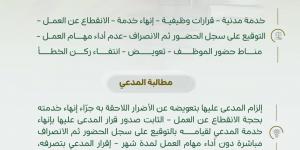 حكم قضائي: إنهاء خدمة موظف في جهة حكومية لعدم أدائه مهامه رغم تسجيل الحضور