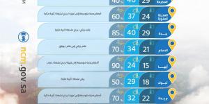 حالة الطقس :أمطار رعدية غزيرة وسيول متوقعة على 11 منطقة مع تحذيرات من الغبار