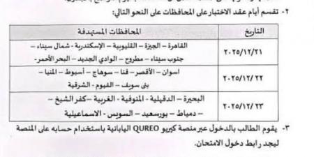 تفاصيل
الامتحان
التجريبي
والعملي
للبرمجة
والذكاء
الاصطناعي
لطلاب
الصف
الأول
الثانوي