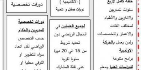 اللجنة
      الأولمبية
      تعتمد
      تطوير
      الأكاديمية
      وتفتح
      التسجيل
      الأسبوع
      المقبل