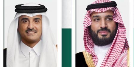 ولي العهد يتلقى اتصالًا هاتفيًا من أمير دولة قطر