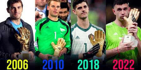 قبل
انطلاق
كأس
العالم
2026..
قائمة
الفائزين
بجائزة
القفاز
الذهبي
في
المونديال