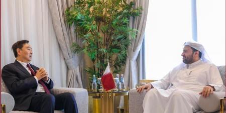 وزير الدولة بوزارة الخارجية يجتمع مع مبعوث الحكومة الصينية لشؤون الشرق الأوسط