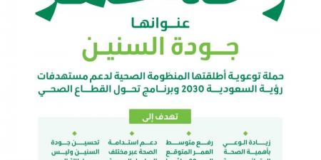 وزارة الصحة تعزز مفهوم "جودة السنين" عبر تعزيز الوقاية والعادات الصحية المستدامة