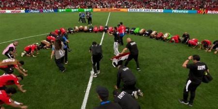 سجدة شكر للاعبي مصر بعد الفوز على نيوزيلندا في كأس العالم 2026 (فيديو)