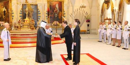 ملك تايلاند يتسلم أوراق اعتماد سفير دولة قطر
