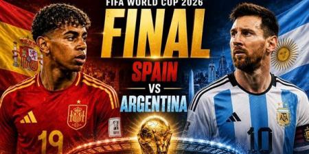 اليوم،
الحلم
"الإسباني"
يصطدم
بطموح
"الأرجنيين"
في
نهائي
كأس
العالم
2026