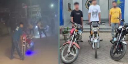 حفل
زفاف
ينتهي
في
قسم
الشرطة،
ضبط
3
شباب
بعد
استعراضهم
بالدراجات
النارية
بالمنوفية