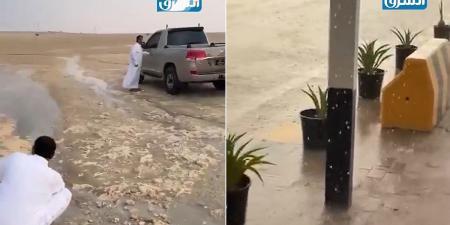 في عز الصيف.. أمطار الخير تهطل على قطر "فيديو"