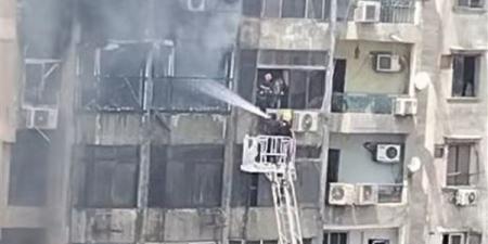 حريق شقة في فيصل، والحماية المدنية تدفع بـ 5 سيارات إطفاء (فيديو وصور)
