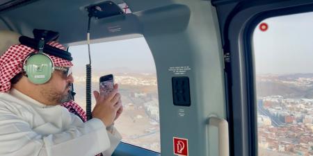 جولة جوية لأمين جدة ترصد المشاريع التنموية والمناطق العشوائية بالمحافظة