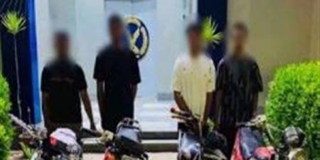 استعراضات الموت على طريق المنوفية، ضبط 4 قائدي دراجات نارية بعد فيديو مثير