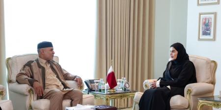 وزير الدولة للتعاون الدولي تودع سفير ليبيا