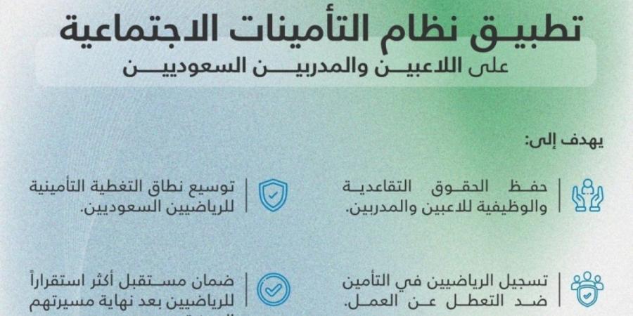 البدء بتطبيق نظام التأمينات الاجتماعية 
على اللاعبين والمدربين السعوديين مطلع يوليو