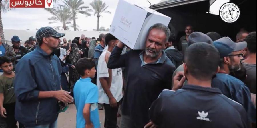 «الفارس الشهم 3» تساند 2035 أسرة نازحة في قطاع غزة