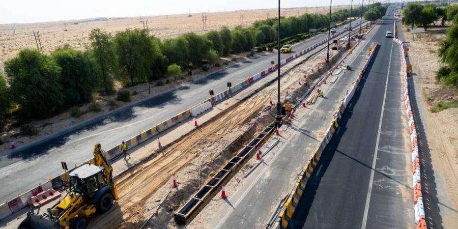 تطوير طريق الشيخة سلامة بنت بطي في مدينة زايد
