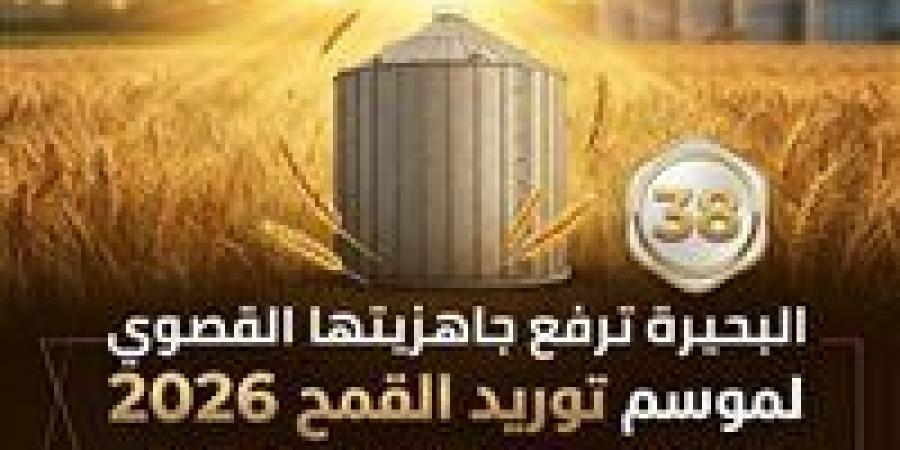 خطة
      شاملة
      في
      البحيرة
      لاستقبال
      موسم
      توريد
      القمح
      2026..
      38
      موقعًا
      جاهزًا
      وانطلاق
      منتصف
      أبريل
