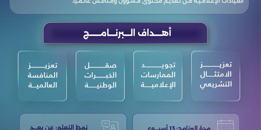 إطلاق برنامج زمالة الإعلام الرقمي 2026 لتأهيل الكفاءات الوطنية ومواكبة التحول الرقمي