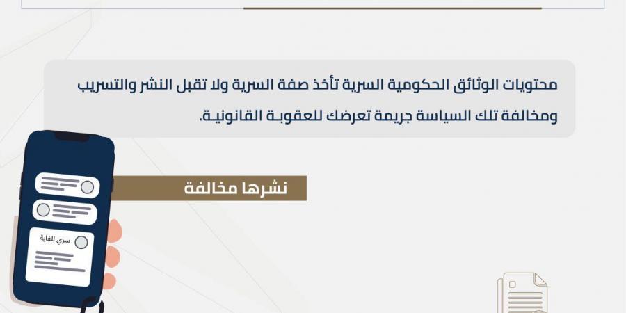 “الوثائق والمحفوظات”: نشر الوثائق الحكومية السرية مخالفة تستوجب العقوبة