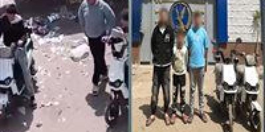 سقوط
      متحرشي
      المدارس..
      ضبط
      3
      طلاب
      ضايقوا
      فتيات
      بدراجات
      كهربائية
      في
      المنوفية