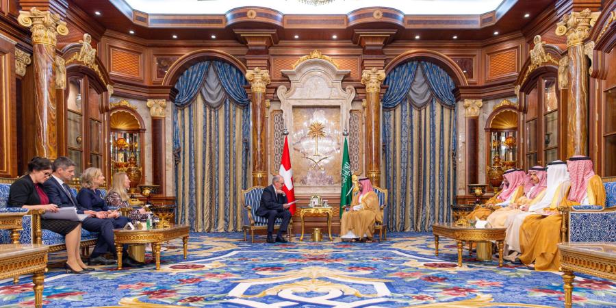 ولي العهد يلتقي رئيس الاتحاد السويسري