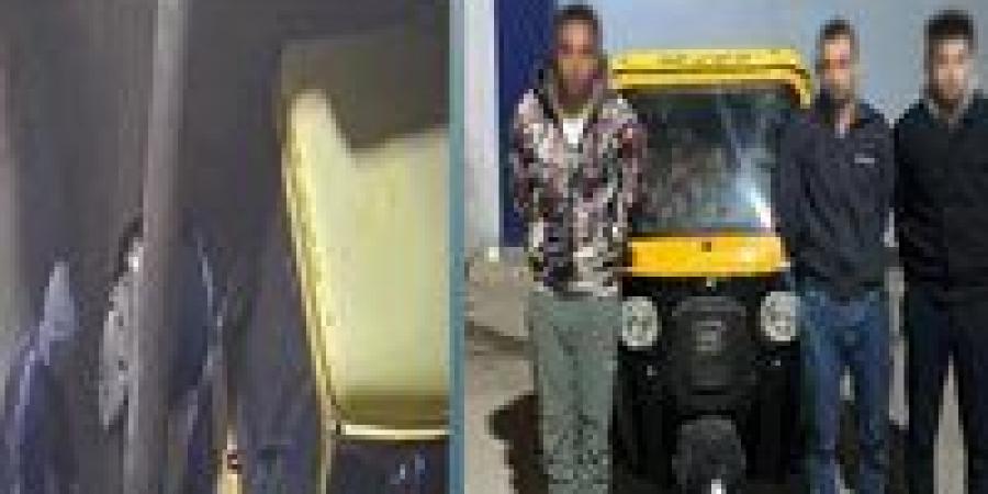 ضبط
      المتهمين
      بسرقة
      توك
      توك
      من
      أمام
      منزل
      في
      كفر
      الشيخ