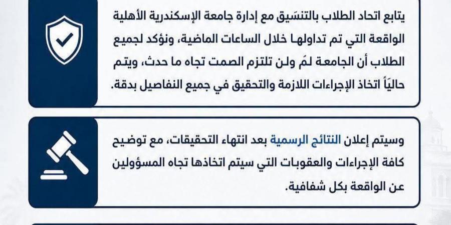 واقعة
      السحل
      داخل
      الحرم
      الجامعي
      تدفع
      جامعة
      الاسكندرية
      لفتح
      تحقيق
      فوري