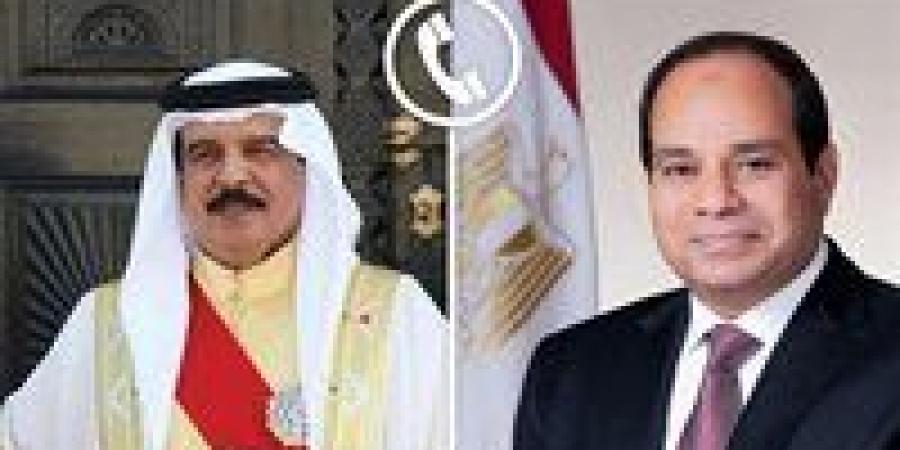ملك
      البحرين
      يهنئ
      الرئيس
      السيسي
      بمناسبة
      عيد
      الأضحى
      المبارك