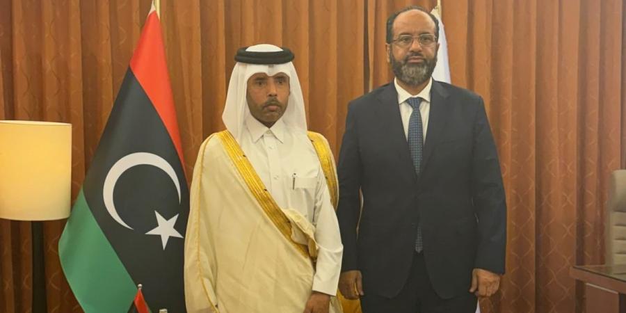 نائب رئيس مجلس وزراء حكومة الوحدة الوطنية الليبية يجتمع مع سفير قطر