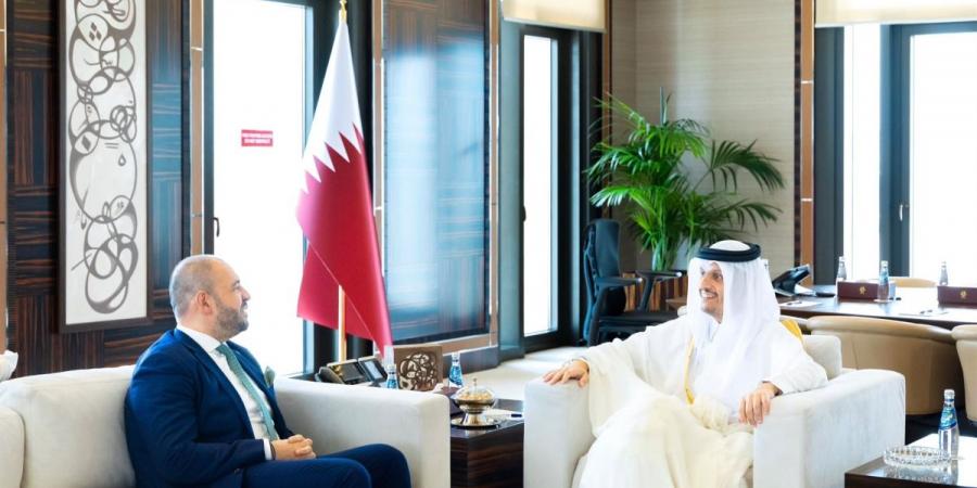رئيس مجلس الوزراء وزير الخارجية يودع سفير الاتحاد الأوروبي