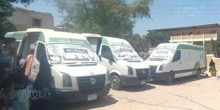 3700 خدمة طبية في قافلة مجانية بجزيرة أبو صالح بمركز ناصر ببني سويف