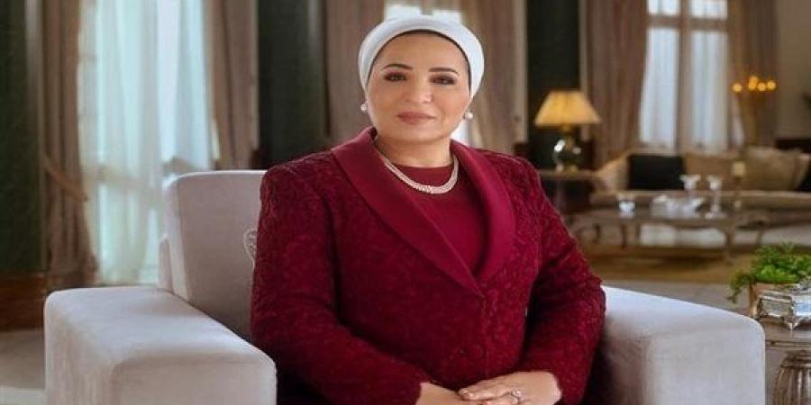 نستلهم من سيرته الرحمة والمحبة، قرينة السيسي تهنئ المصريين بذكرى المولد النبوي
